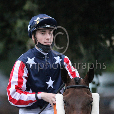 01st Trump Card and S M Crosse ( 6 , Dark blue, white stars ) Trainer - C ODwyer , Owner - Trump Syndicate