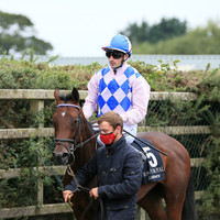01st Pearl Palinka and O J Orr ( 5 , Blue  and pink diamonds ) Trainer - D K Weld , Owner - Mrs Noeleen McCreevy