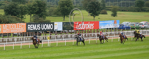 01st Ben Siegel and D McMonagle3 ( 6 , Dark blue  and pink chevrons ) Trainer - N Meade , Owner - Eoin Banville  Peter Robin Parkhill