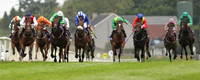 01st Mumayaz and C D Hayes ( 10 , Blue, white epaulettes ) Trainer - K Prendergast , Owner - Shadwell Estate Company Ltd
