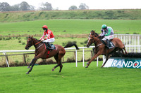 01st Boothen Boy and J W Kennedy ( 5 , red, white diamond ) Trainer - G Elliott , Owner - Caldwell Construction Ltd
