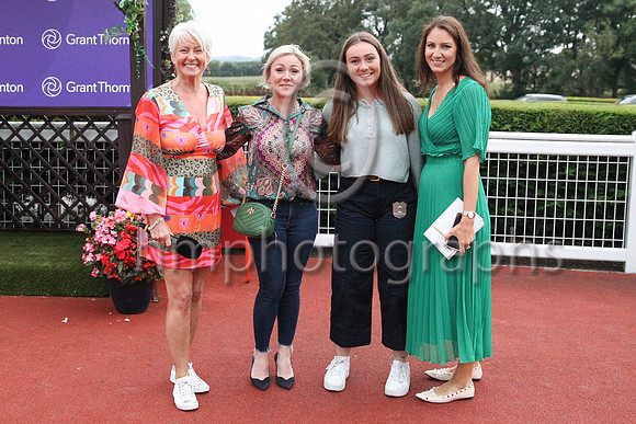 Pamela Ballentine, Ber and Kate Fahey and Susan McCartney in the winners enclosure at Down Royal on 2nd September 2022