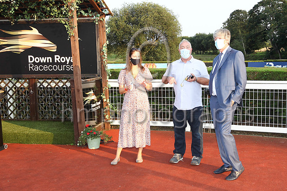 Susan McCartney , Franco Hughes and Mike Roden at Down Royal on 27th August 2021