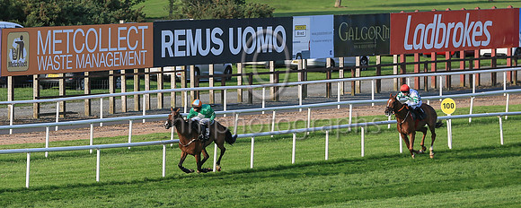 01st Mon Storm  and ( 5 , light green, white diamond ) Trainer - V Wilson , Owner - Victor Wilson
