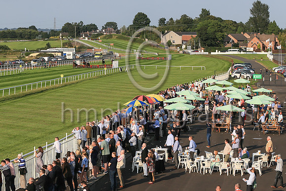 Spectators enjoyning the racing at Down Royal on 27th August 2021