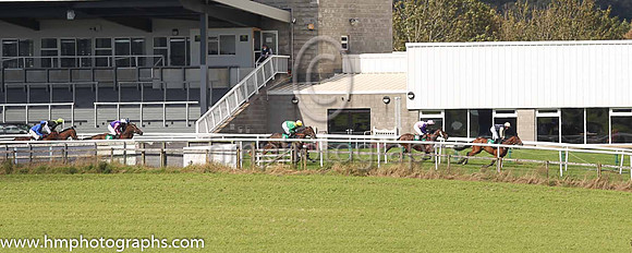 Empty grandstand at Downpatrick Race Course