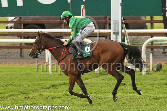 12th Griffyandor and S Foley ( 6 , Green, yellow spot ) Trainer - J C McConnell , Owner - Griffy Syndicate