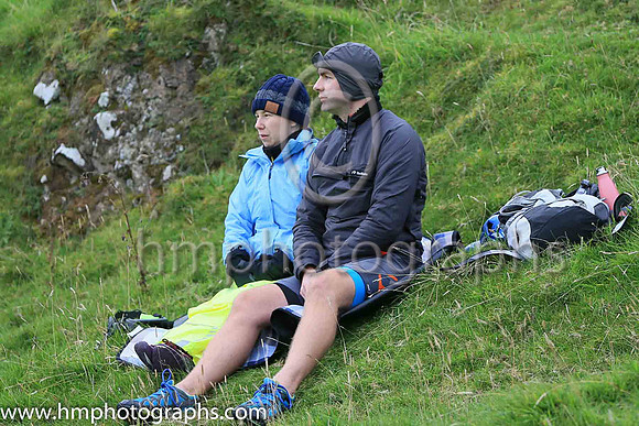 Spectators watch the Antrim Coast Half Marathon