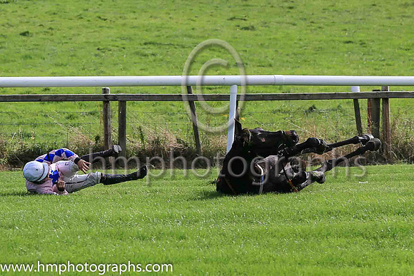 fell Alfred Wegener and C McNamara ( 5 , Pink, blue star ) Trainer - E McNamara , Owner - T Duggan  E McNamara