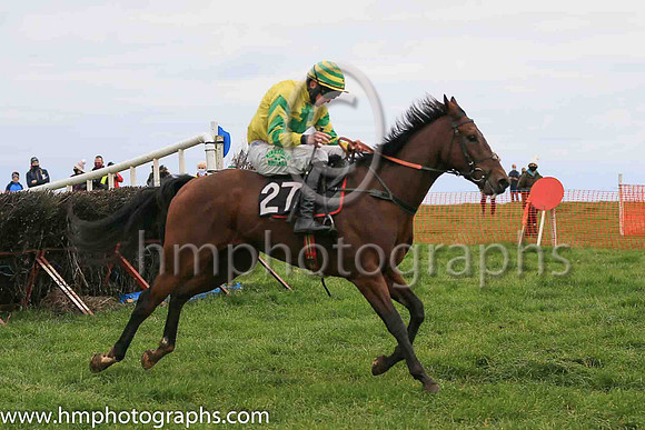 05th BOLD HERO and Jay Gibney ( 6 , PINK  YELLOW CHECK; pink sleeves; yellow cap ) Trainer: Warren ** Ewing,, Owner : Ewing, Warren