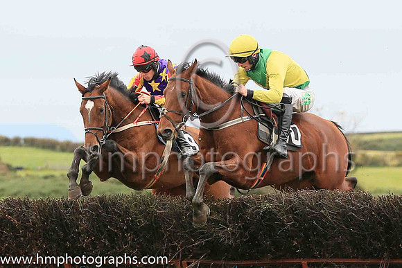 02nd VAUCELET (FR) and B O'Neill ( 19 , LIGHT BLUE,maroon star; light blue  maroon striped sleeves; light blue cap,maroon star ) Trainer: D.M. Christie,, Owner : S.J. Hegarty