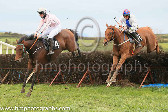 06th LASPARAS (FR) and J J Codd ( 13 ,Antrim (H)- WHITE,blue panel; white sleeves; blue  red check cap ) Trainer: Jamie A. Sloan,, Owner : Ferguson, Mrs J.K.