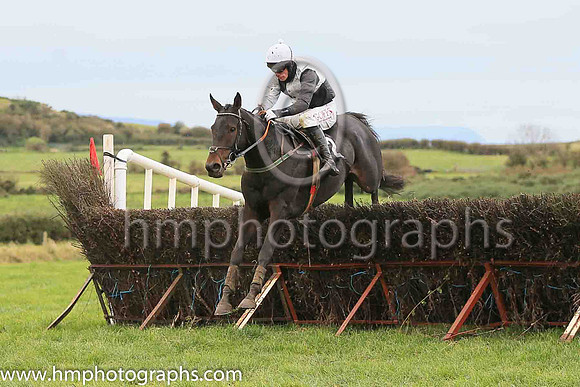 05th COOTHILL and Derek O'Connor ( 2 ,Antrim (H)- BLACK  WHITE QTD; black  white hlvd sleeves; white cap ) Trainer: Colin S. McKeever,, Owner : W.W. Dennison