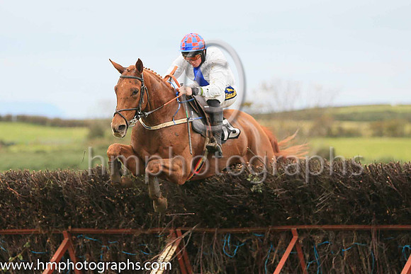 06th LASPARAS (FR) and J J Codd ( 13 ,Antrim (H)- WHITE,blue panel; white sleeves; blue  red check cap ) Trainer: Jamie A. Sloan,, Owner : Ferguson, Mrs J.K.