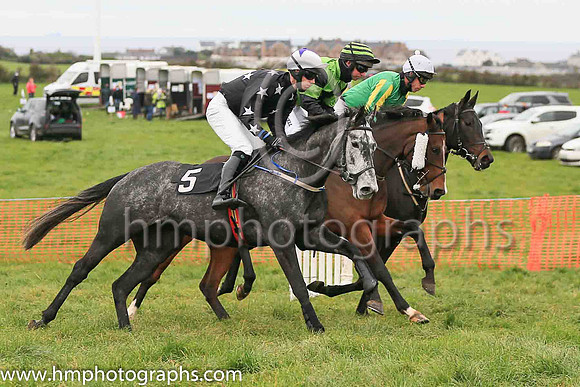 pu DIDGERIDEE and P G McGuigan ( 5 , BLACK,white stars; white cap,purple star ) Trainer: Clare L. Cannon,, Owner : G.N. Cannon