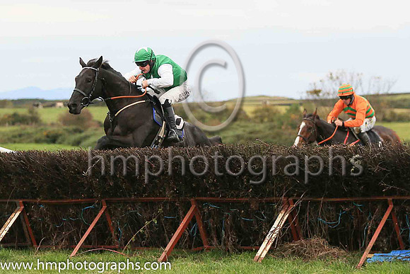 01st TEMPLEBREDIN and P A King ( 10 , EMERALD GREEN,white seams; emerald green sleeves; emerald green cap,white stars ) Trainer: Sam Curling,, Owner : Mary Teresa O'Brien