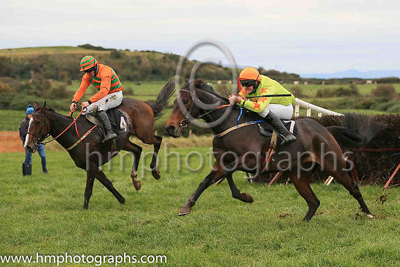 03rd HANDY HEADON and B O'Neill ( 4 , ORANGE; orange sleeves,green chevrons; orange  green hooped cap ) Trainer: D.M. Christie,, Owner : Ray Nicholas