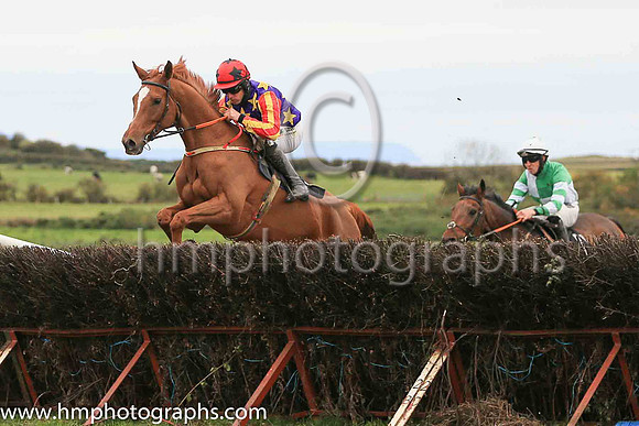 01st ASK D' MAN and B O'Neill ( 3 , LIGHT BLUE,maroon star; light blue  maroon striped sleeves; light blue cap,maroon star ) Trainer: D.M. Christie,, Owner : S.J. Hegarty