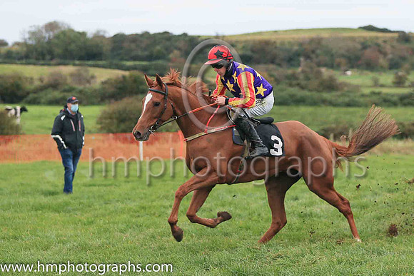 01st ASK D' MAN and B O'Neill ( 3 , LIGHT BLUE,maroon star; light blue  maroon striped sleeves; light blue cap,maroon star ) Trainer: D.M. Christie,, Owner : S.J. Hegarty