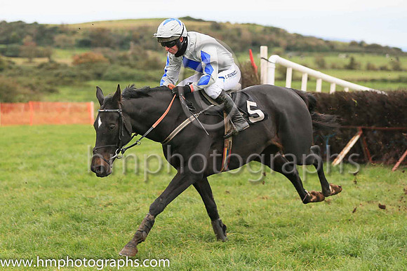 pu DRUMLEE CASTLE and N McParlan ( 5 ,Antrim (H)- SILVER,blue diamond; silver,blue diamonds sleeves  blue diamond sleeves; silver cap,blue star ) Trainer: Gary Dillon,, Owner : Gary Dillon