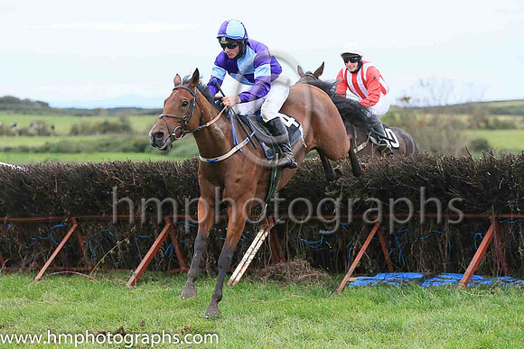 04th BALLYEARL and M J Sweeney ( 4 , PURPLE  LIGHT BLUE QTD; purple sleeves,light blue armlet; purple  light blue qtd cap ) Trainer: Caroline McCaldin,, Owner : Alan McCaldin