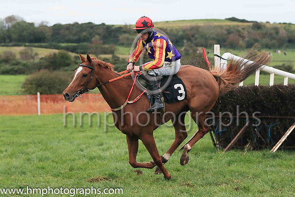 01st ASK D' MAN and B O'Neill ( 3 , LIGHT BLUE,maroon star; light blue  maroon striped sleeves; light blue cap,maroon star ) Trainer: D.M. Christie,, Owner : S.J. Hegarty