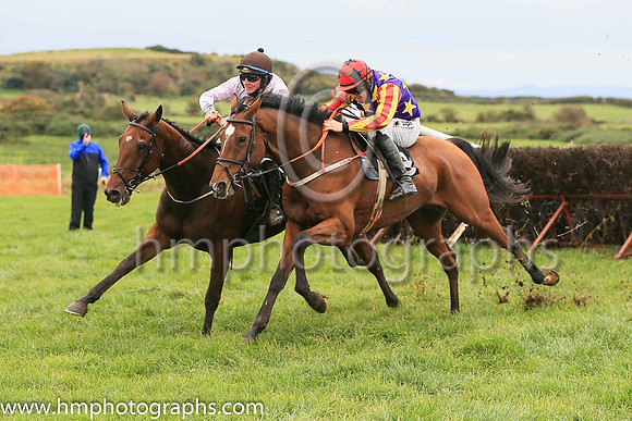 01st BRAYHILL and M J Sweeney ( 5 , PINK,brown panel; pink sleeves; brown cap ) Trainer: Graham McKeever,, Owner : Graham McKeever