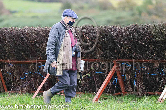 Turf Club official Frankie Fitzsimmons inspecting the last fence at Portrush P2P