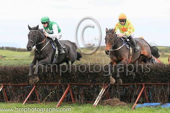 01st TEMPLEBREDIN and P A King ( 10 , EMERALD GREEN,white seams; emerald green sleeves; emerald green cap,white stars ) Trainer: Sam Curling,, Owner : Mary Teresa O'Brien