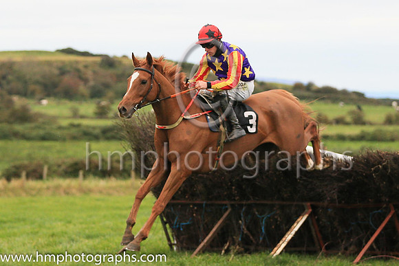 01st ASK D' MAN and B O'Neill ( 3 , LIGHT BLUE,maroon star; light blue  maroon striped sleeves; light blue cap,maroon star ) Trainer: D.M. Christie,, Owner : S.J. Hegarty