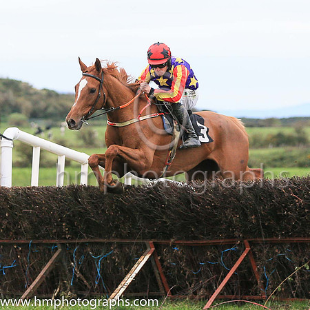 01st ASK D' MAN and B O'Neill ( 3 , LIGHT BLUE,maroon star; light blue  maroon striped sleeves; light blue cap,maroon star ) Trainer: D.M. Christie,, Owner : S.J. Hegarty