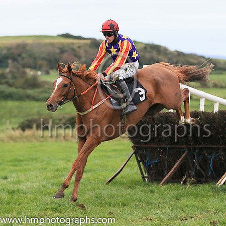 01st ASK D' MAN and B O'Neill ( 3 , LIGHT BLUE,maroon star; light blue  maroon striped sleeves; light blue cap,maroon star ) Trainer: D.M. Christie,, Owner : S.J. Hegarty