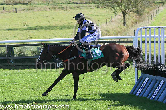 01st Laughing Trix and C D Maxwell ( 10 , blue and black diamonds ) Trainer - D A McLoughlin , Owner - Michael Joseph Doyle