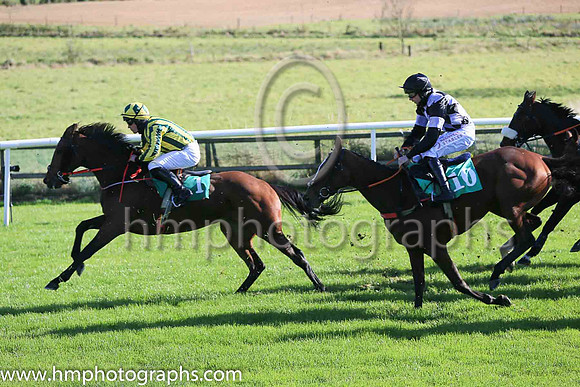 01st Laughing Trix and C D Maxwell ( 10 , blue and black diamonds ) Trainer - D A McLoughlin , Owner - Michael Joseph Doyle