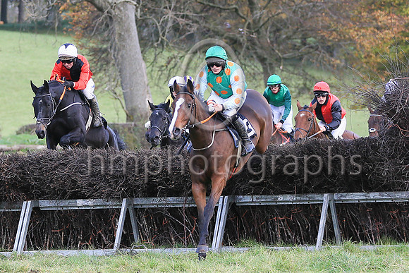 01st GRINGO D'AUBRELLE (FR) and R James ( 23 , EMERALD GREEN,orange spots; white sleeves,orange spots; emerald green cap ) Trainer: Donnchadh Doyle,, Owner : Syndicate Monbeg