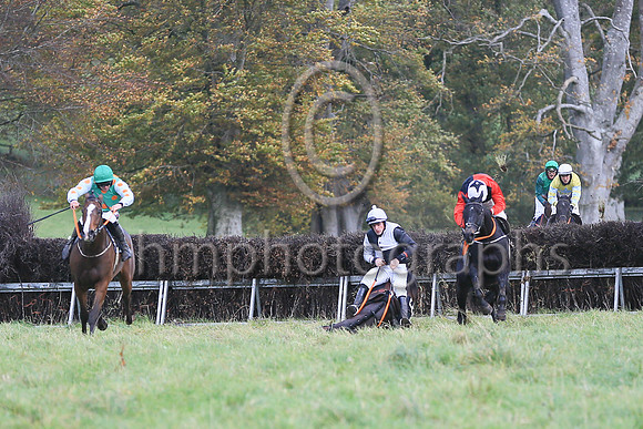 01st GRINGO D'AUBRELLE (FR) and R James ( 23 , EMERALD GREEN,orange spots; white sleeves,orange spots; emerald green cap ) Trainer: Donnchadh Doyle,, Owner : Syndicate Monbeg