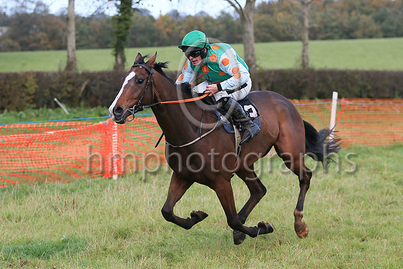 01st GRINGO D'AUBRELLE (FR) and R James ( 23 , EMERALD GREEN,orange spots; white sleeves,orange spots; emerald green cap ) Trainer: Donnchadh Doyle,, Owner : Syndicate Monbeg