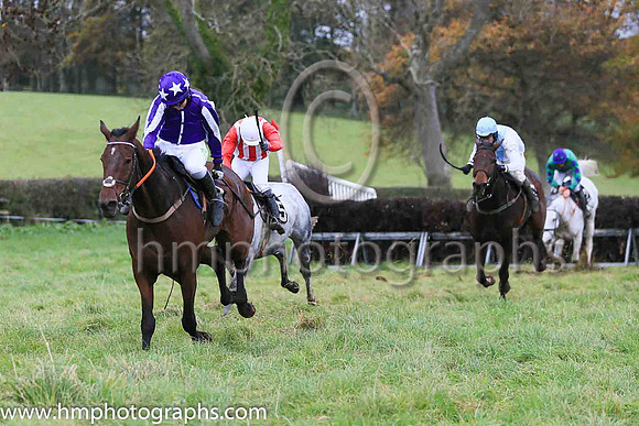 01st ONE FOR THE YARD (GB) and Miss Toni Quail ( 8 , PURPLE,white seams; purple  white striped sleeves; purple cap,white stars ) Trainer: Mary E. Doyle , Owner : Stables , Syndicate Baltimore