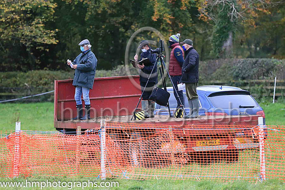 Officials at the finish line at Loughanmore Point to Point