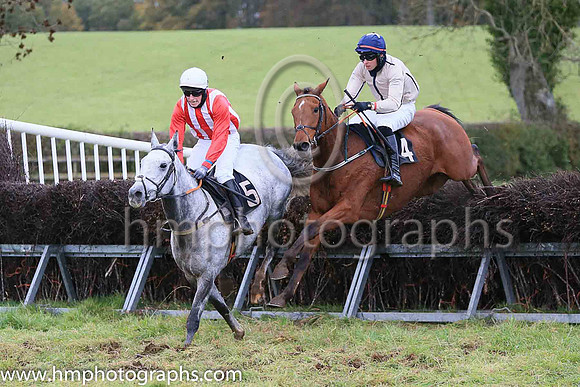 02nd BOOGILY LANE and D J McConville ( 5 , RED  WHITE STRIPES; red sleeves; white cap ) Trainer: Daire J. McConville , Owner : Daire J. McConville