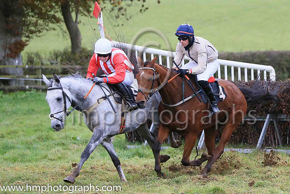 02nd BOOGILY LANE and D J McConville ( 5 , RED  WHITE STRIPES; red sleeves; white cap ) Trainer: Daire J. McConville , Owner : Daire J. McConville