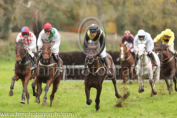 GALLOW FORD and AN Other ( 7 , BLACK; black sleeves; green cap ) Trainer: Colin Bowe , Owner : Ltd. Milestone Bloodstock