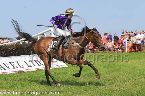 01st LITTLE MISS DARSI and l O'Carroll ( 12 , PURPLE,yellow seams; purple sleeves,yellow seams; yellow  purple striped cap ) Trainer: Cian Hughes,, Owner : James F. Dunne