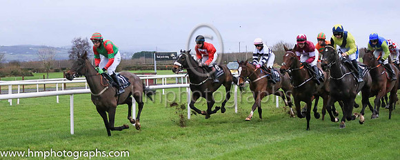 01st Dixie Flyer and Mr B G Crawford ( 11 , green, red braces ) Trainer - S R B Crawford , Owner - Martin Baker