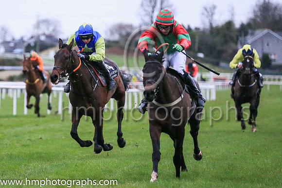 02nd Prevaricateand  Mr J J Codd ( 14 , blue, light green star ) Trainer - G Elliott , Owner - Tim O?Driscoll