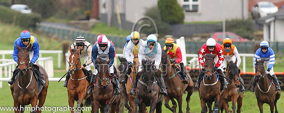01st You Say Nothing and C P McNamara ( 8 , blue, yelllow sash ) Trainer - G P Cromwell , Owner - Hard To Know Syndicate
