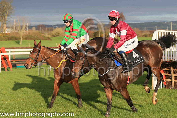 01st Battle Of Actium and D Meyler ( 4 , maroon, white star ) Trainer - J P O'Brien , Owner - Gigginstown House Stud