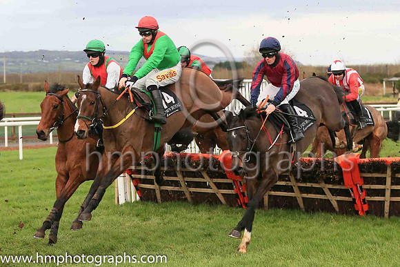 11th Ballyhot Boy and S W Flanagan ( 14 , green, red chevron ) Trainer - N Meade , Owner - Peter M Law