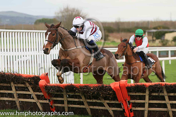 13th Gelee Blanche and P Townend ( 13 , white, brown hoops ) Trainer - W P Mullins , Owner - Tiger Tail Again Syndicate