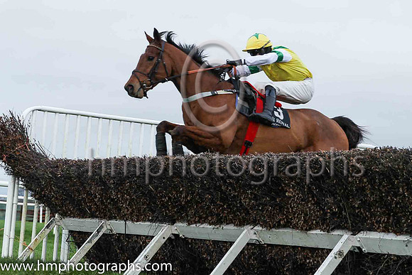 03rd Brawler and C J Orr ( 3 , yellow, blue epaulettes ) Trainer - Mrs D A Love , Owner - Railway View Stud Partnership